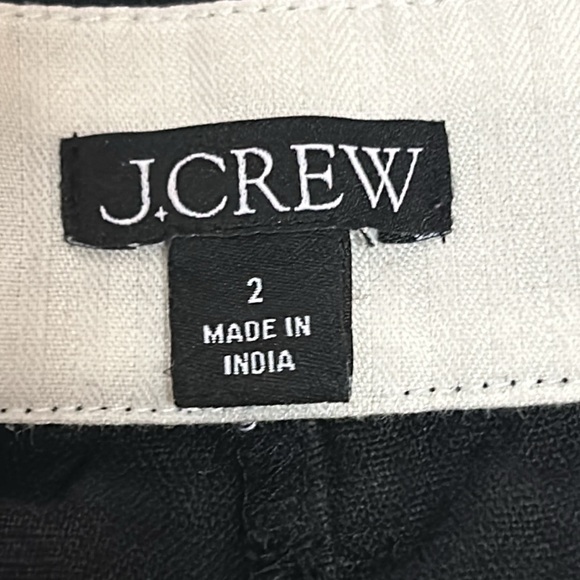 J. CREW Linen Black Pants Size 2 - Picture 5 of 8